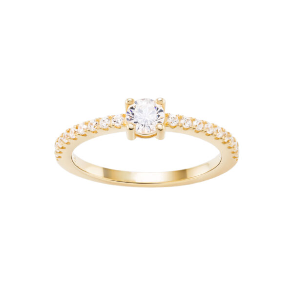 Anel Classy Solitaire Golden