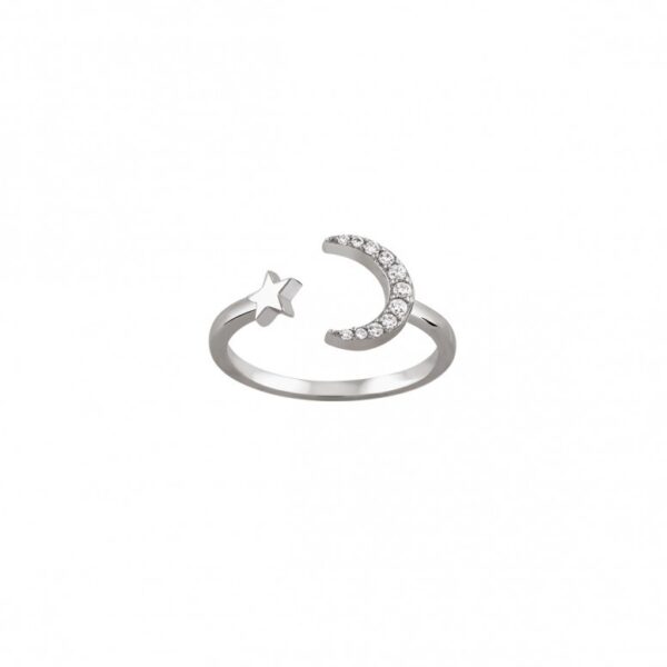 Anel Mix & Match Moon & Star