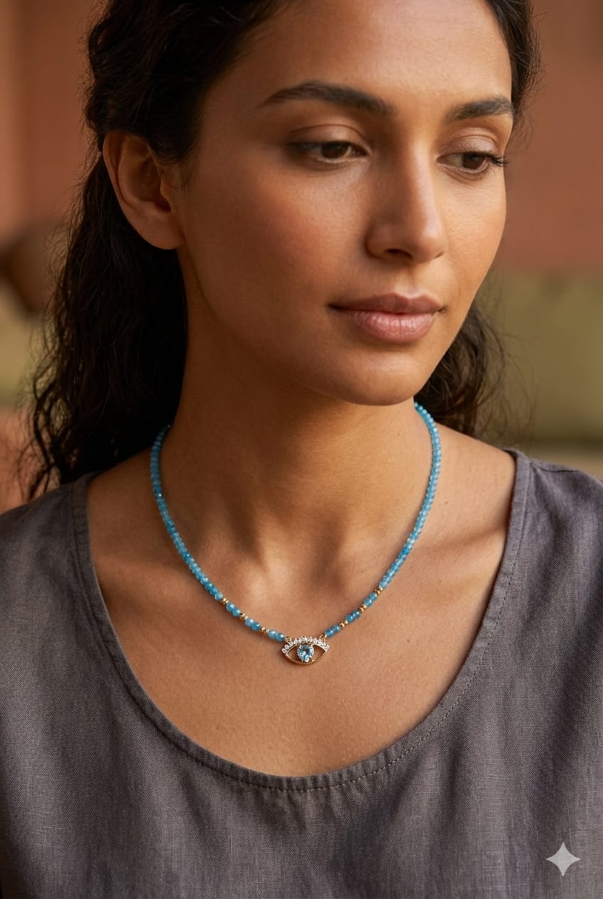 Colar Hav.vaH Olho Grego Celestial