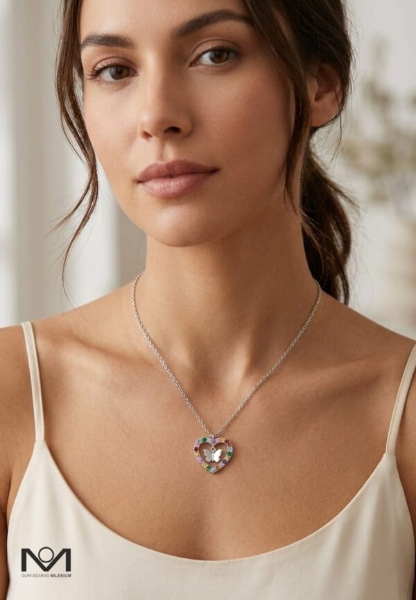 Colar Mocho Amuleto Borboleta