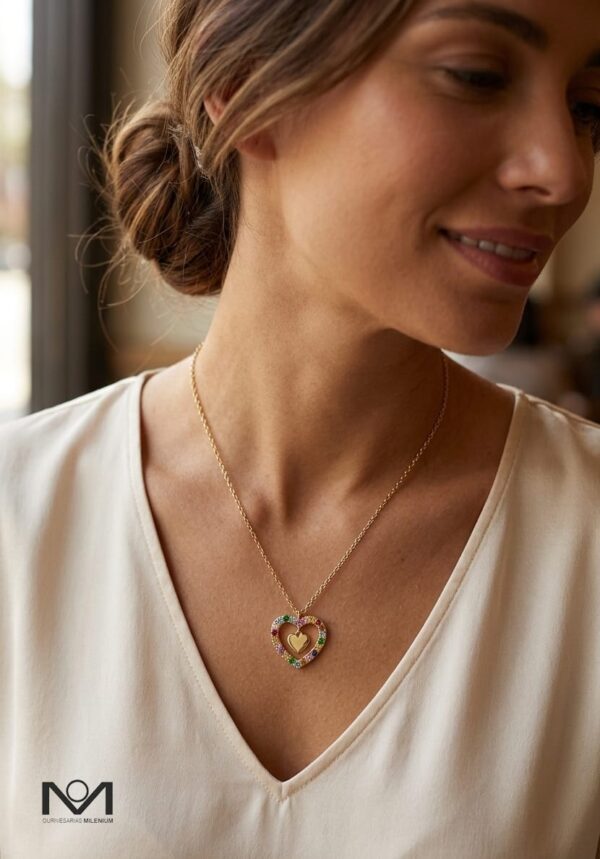 Colar Mocho Amuleto Coração