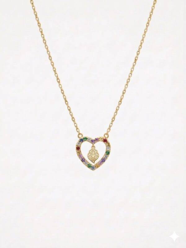 Colar Mocho Amuleto Coração de Viana