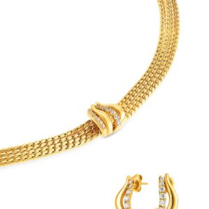 Set Colar & Brincos One Stella Gold