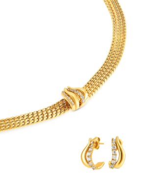 1 Set Colar & Brincos One Stella Gold