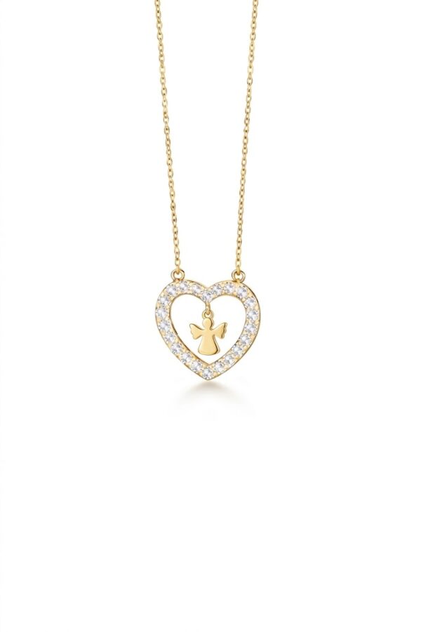 1 Colar Mocho Amuleto Anjo