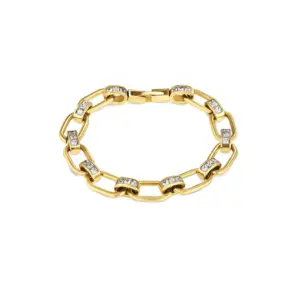 Pulseira One Chess Crystal Gold