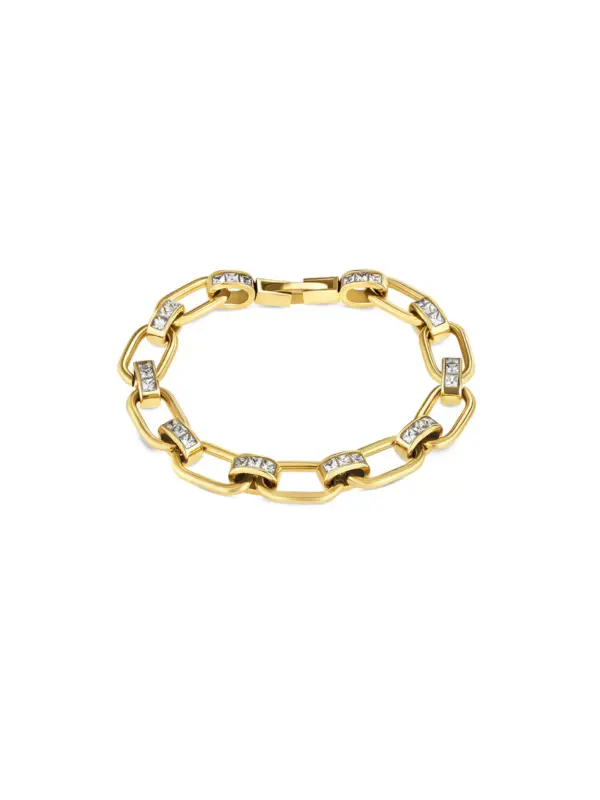 Pulseira One Chess Crystal Gold