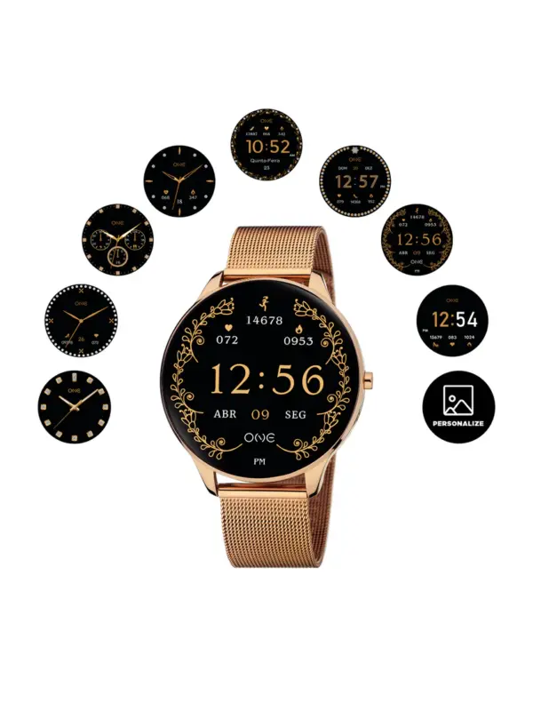 Smartwatch One Slim Rose gold Mesh