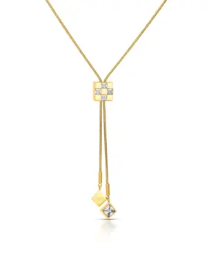 Colar One Chess Long Gold