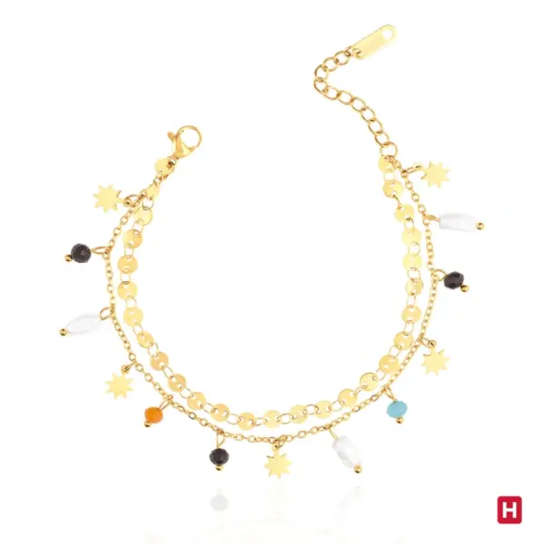 Pulseira Hassu Charms Golden Summer