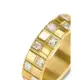 Anel One Chess Crystal Gold