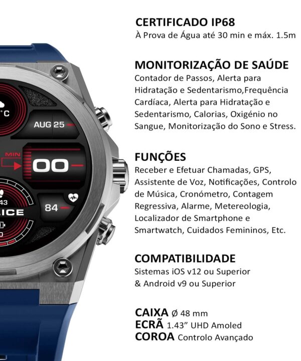 Relógio Smartwatch Police My Avatar 2