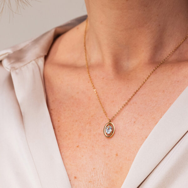 22 Colar One Birthstone Março - Serenidade