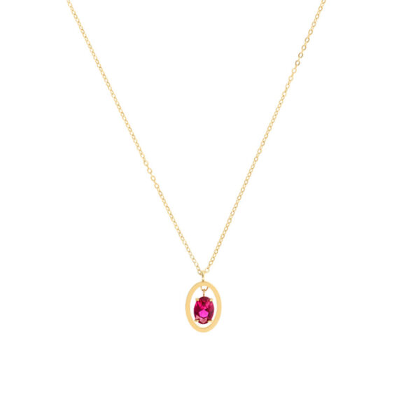 Colar One Birthstone Julho - Paixão