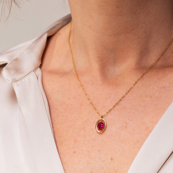 Colar One Birthstone Julho - Paixão