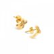 3 Brincos One Reflexions Crossed Gold