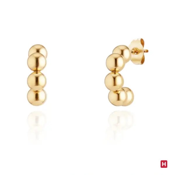 Argolas Hassu Esfera Golden