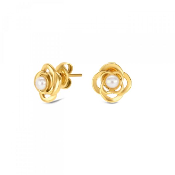 Brincos One Rose Pearl Gold