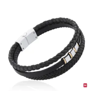 Pulseira Hassu preto/gold