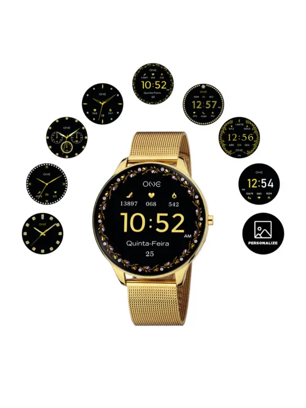Smartwatch One Slim Gold Mesh