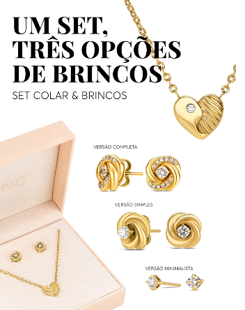 Set Colar & Brincos One Eternal