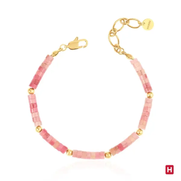 Pulseira Hassu Golden - Pink