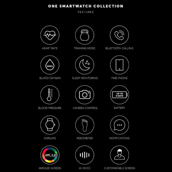 Smartwatch One Men Alphacall Prateado