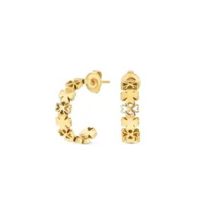 Brincos One Lucky Flower Hoop