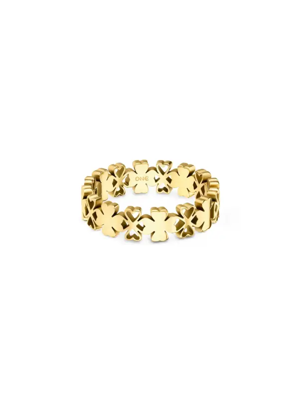 OJBA47G_2 Anel One Lucky Flower Gold